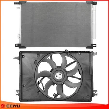 For 19 20-2021 Toyota RAV4 2.5L A/C Condenser & Radiator Cooling Fan Assembly
