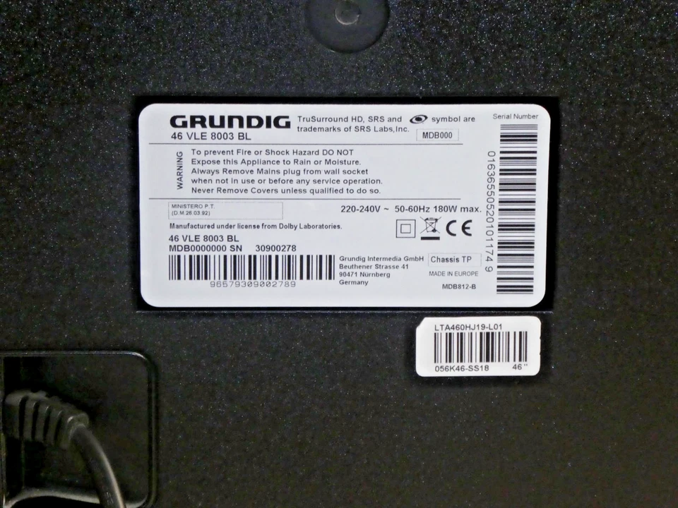Grundig 46VLE8003 46" 3D LED Smart TV Fernseher, Triple-Tuner, FB, 2J. Garantie - Bild 4 von 4