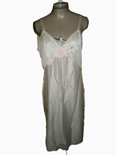 Vintage Lorraine Full Slip Blush With Pink Lace Floral Applique Sz 38 Cloth Tag