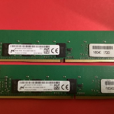Micron 2 x 8GB DDR4 1Rx8 PC4-2400T Server Memory RDIMM MTA9ASF51272PZ-2G3B1II