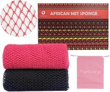 African Net Sponge Authentic African Exfoliating Net Sponge with Knots Afro Body