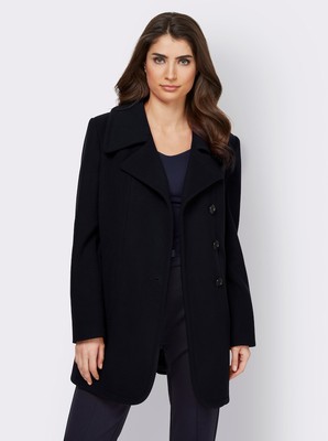 Jacke blau 34 HEINE Damen Longjacke mit Reverskragen marine -.1753