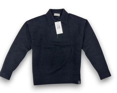 Calvin Klein Jeans Herren Pullover Gr. M - WARM TEXTURE POLO LS SWEATER
