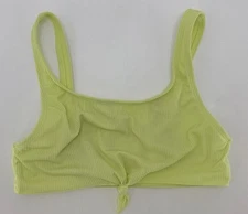 Art Class Target Girl’s Ribbed Green/Yellow Swim Top Size XL 14 Summer Vacation