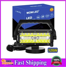 WFPOWER 120W Portable LED Work Light,Magnetic Base,Waterproof Flood & Spot Light