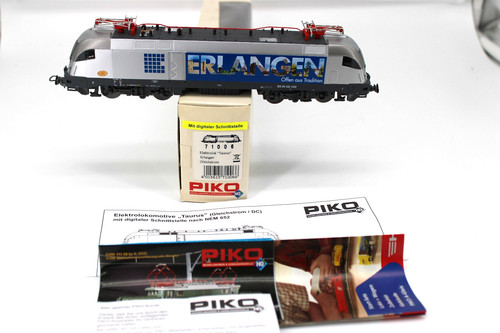 Spur H0 PIKO 71006 E-LOK ES 64 Tausrus "ERLANGEN" mit DSS  in OVP top!!! (8314) | Condition: Gebraucht