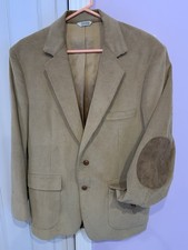 Vtg Sterns Corduroy 2 Button Sport Jacket Sz 40S Made In USA Maine Tan EUC