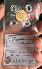 MESSICO 2,5 PESOS 1945 PERIZIATA FIOR DI CONIO ORO GOLD UNC