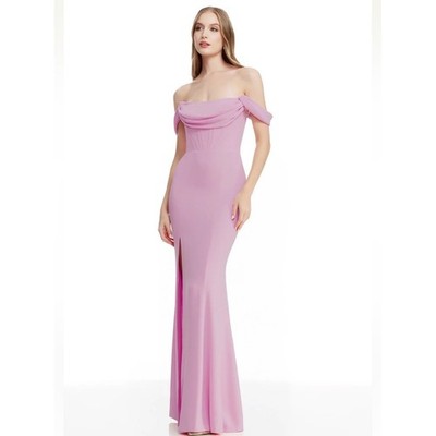 dress the population melania Dress the Population Melania Off-the-Shoulder Gown - SAGE