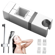 Shower Head Holder Replacement, 360 Degree Rotating Adjustable Shower Silver