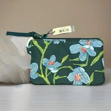 NEW Vera Bradley CHARLOTTE STEMS Zip Card Holder Coin Purse Keychain Wallet
