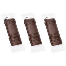 115Yard Floral Wire Flexible Paddle Wire 3Roll 20 Gauge Florist Wire Coffee