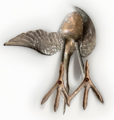 Brass Pair Of Crains 24” Tall - Picture 8 of 15