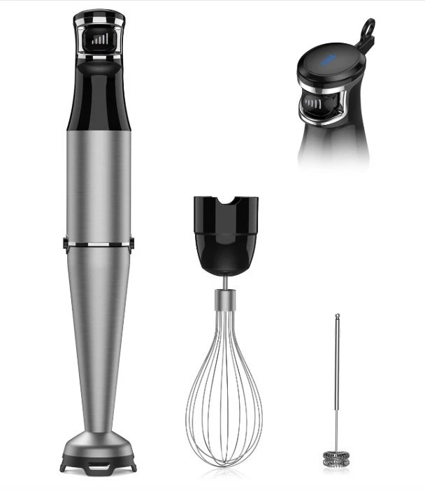 Immersion Blender Handheld 1100W 3-in-1 Corded Blender with Whisk Milk Frother