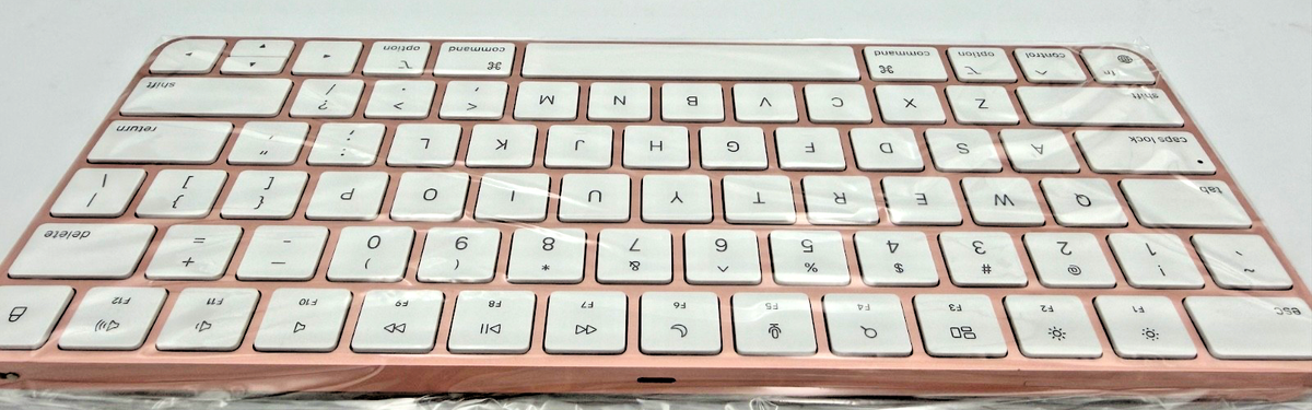 NEW Genuine Apple magic keyboard for Macs Pink A2450 w/ Cable | eBay