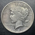 1921 Peace Silver Dollar $1 VF Details Better Grade Key Date