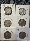washington quarters silver lot Of 6