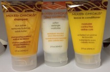 Mixed Chicks Trio Set  Shampoo 2 oz  Leave-in Cond 2oz  Deep Cond 2 oz 