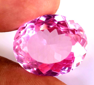 Makellos Natürlich Rosa Saphir 23.80 Karat Ovaler Umwerfend Zertifiziert Lose