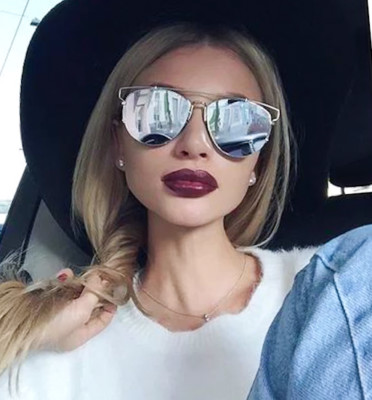 Occhiali Da Sole Metallo Lenti A Specchio Occhiali Da Sole Aviator Grandi Specchiati - Montatura Metallo Argento, Stile Rock Retrò Occhiali Da Sole UV400 - Foto 2