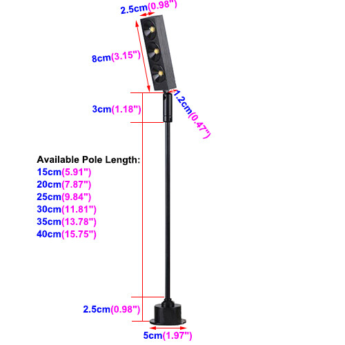 3W LED Pole Light Fixture Picture Lamp Jewelry Shop Cabinet Spotlight Museum - Picture 19 of 20