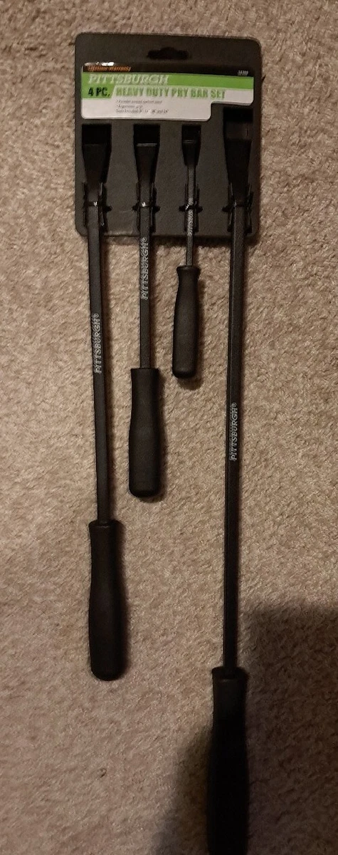 PITTSBURGH Pry Bar Set 4 Piece 8 in. 12 in. 18 in. and 24 in