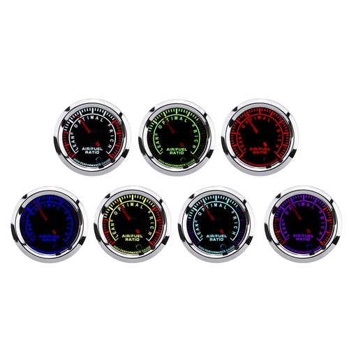 52MM Car AFR Gauge Air Fuel Ratio Gauge 7 Color LED W/ Narrowband Oxygen Sensor - Picture 3 of 12