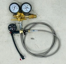 Shock Nitrogen regulator 6’ stainless hose w/ no loss chuck w/ Bleeder  Fox King