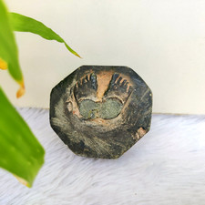 1920s Vintage Altes Stein G&ouml;ttin Laxmi F&uuml;&szlig;e Religi&ouml;s Dekorativ STO35