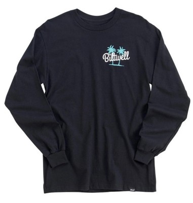 Biltwell Palms Long Sleeve T-Shirt (Black) Size X-Large Part # 8104-081-005