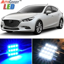 8 x Premium Blue LED Lights Interior Package Kit for 2010-2018 Mazda 3 + Tool