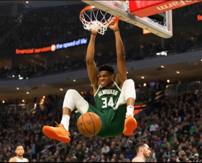 8x10 Photo GIANNIS ANTETOKOUNMPO Milwaukee Bucks MVP NBA Dunk