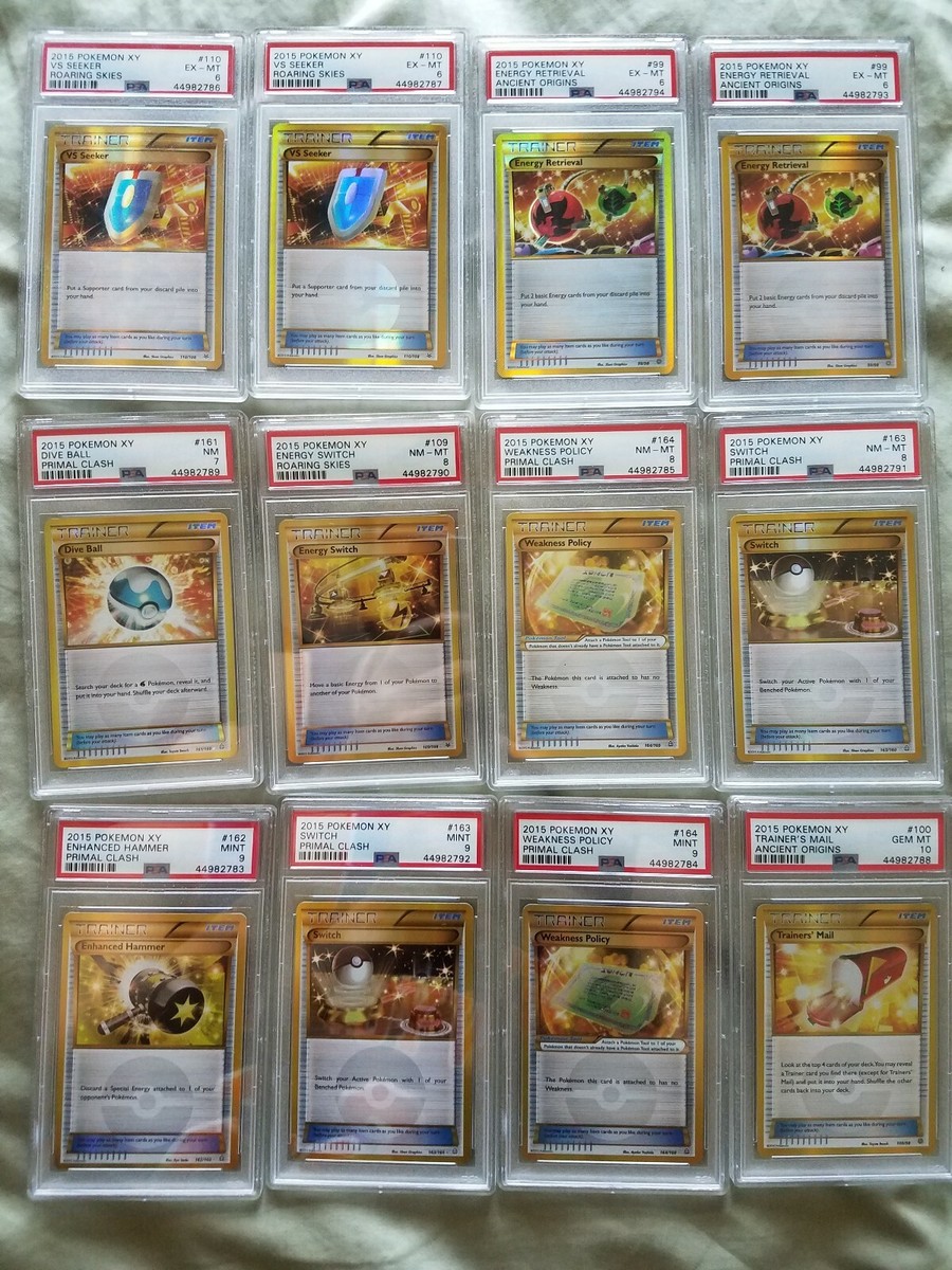Pokemon XY Trainer Full Art Secret Rare PSA Collection 12 cards