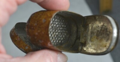 antique  nutmeg grater box handmade storage paint decorated original early 19th