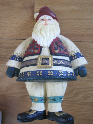 Demdaco Round Christmas Santa Figurine 8''