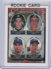 CHIPPER JONES ROOKIE CARD Top Prospects RC Class AA Baseball TOPPS ATLANTA BRAVE