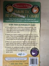 Melissa  Doug MAGNETIC RESPONSIBILITY CHART 90 Magnets Wooden Hinged  NEW