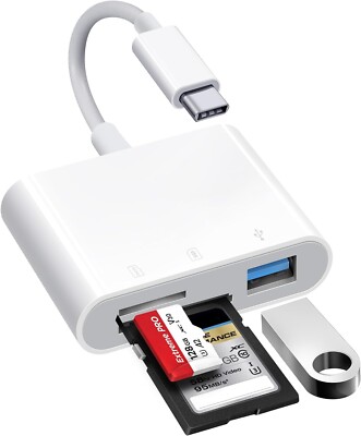 USB C SD Kartenleser, Micro SD auf Typ C OTG Adapter für SDHC SDXC TF
