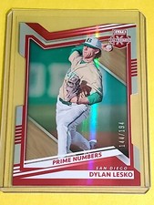 Dylan Lesko 2022 Panini EEE Prime Numbers (C) Die-Cut 144/194 #15 Padres