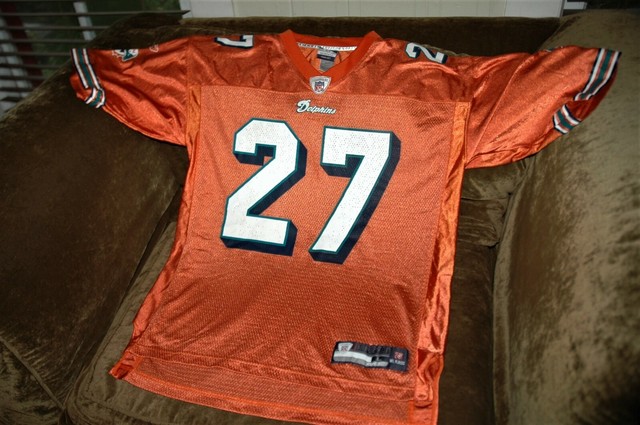 Rare Miami Dolphins jersey men's large Vintage throwback orange #27 CHAMBLESS | eBay