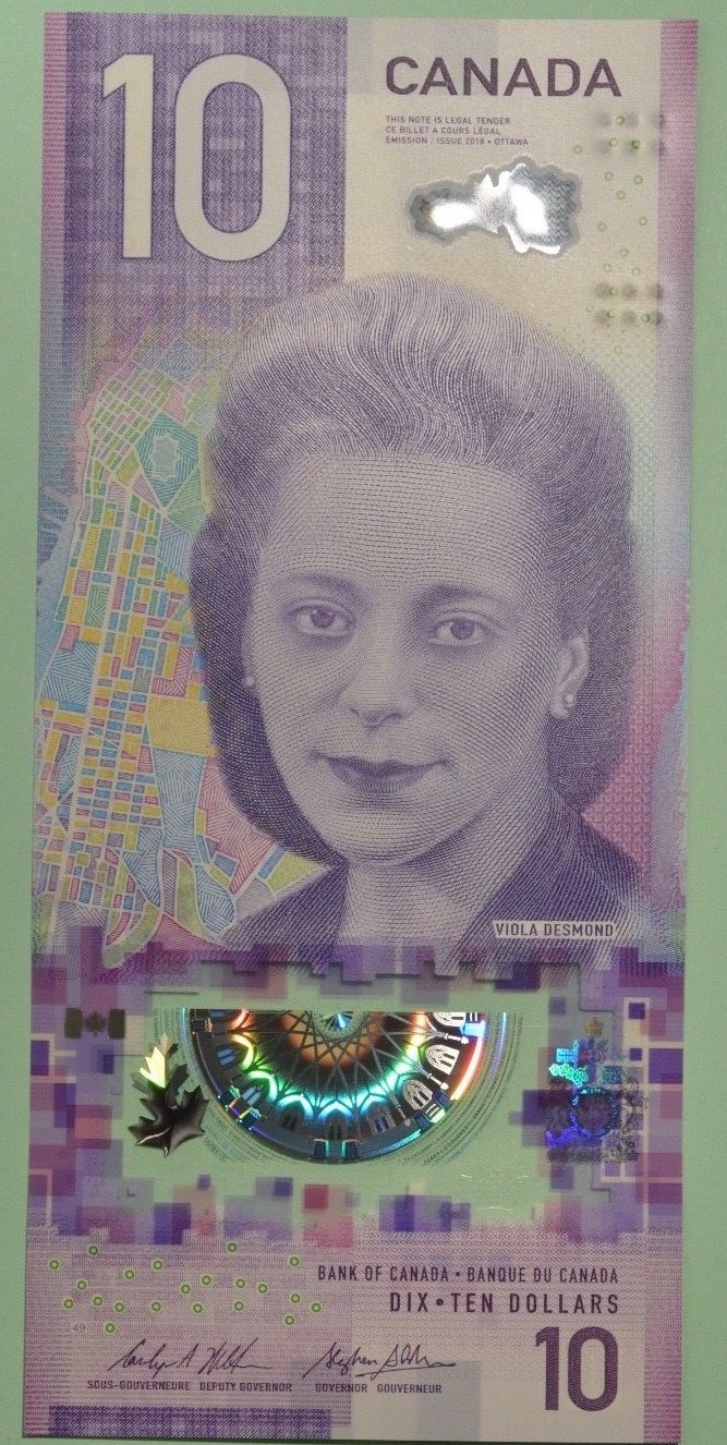 NEW Canada $10 Dollars Vertical Banknote - Viola Desmond 2018 UNC! | eBay