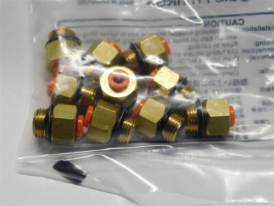 10 SMC KQ2H01-U01A Male Straight One-Touch Fittings 1/8'' Tube to Uni 1/8Threaded