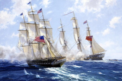 Naval battle scene Ship Hd Oil Painting Giclee Print Canvas