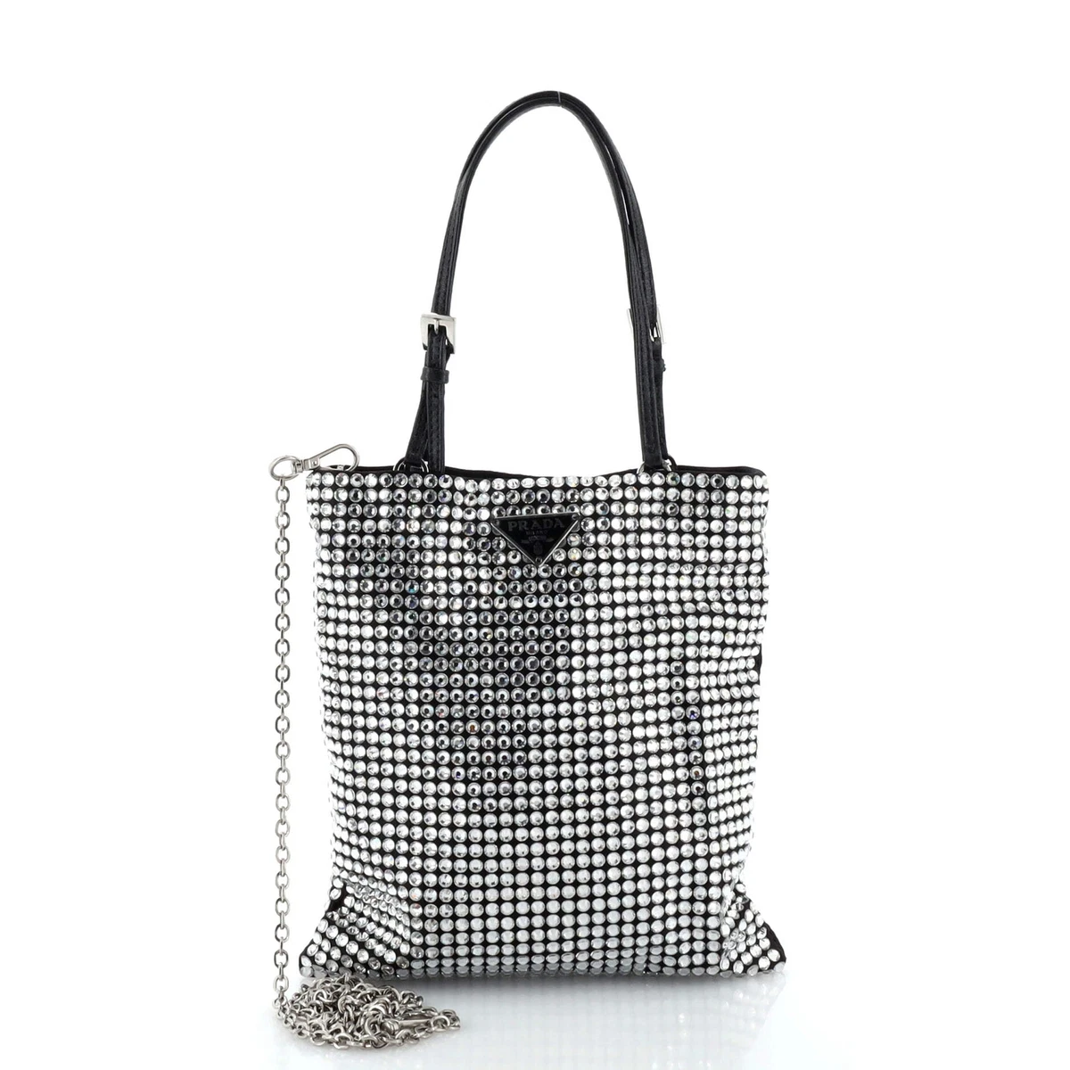 Prada top checkered handbag