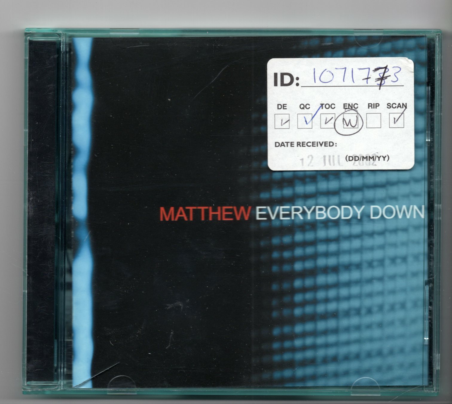(JG322) Matthew, Everybody Down - 2002 CD