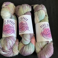 alpaca wool blend yarn hank 3 100g  A846 