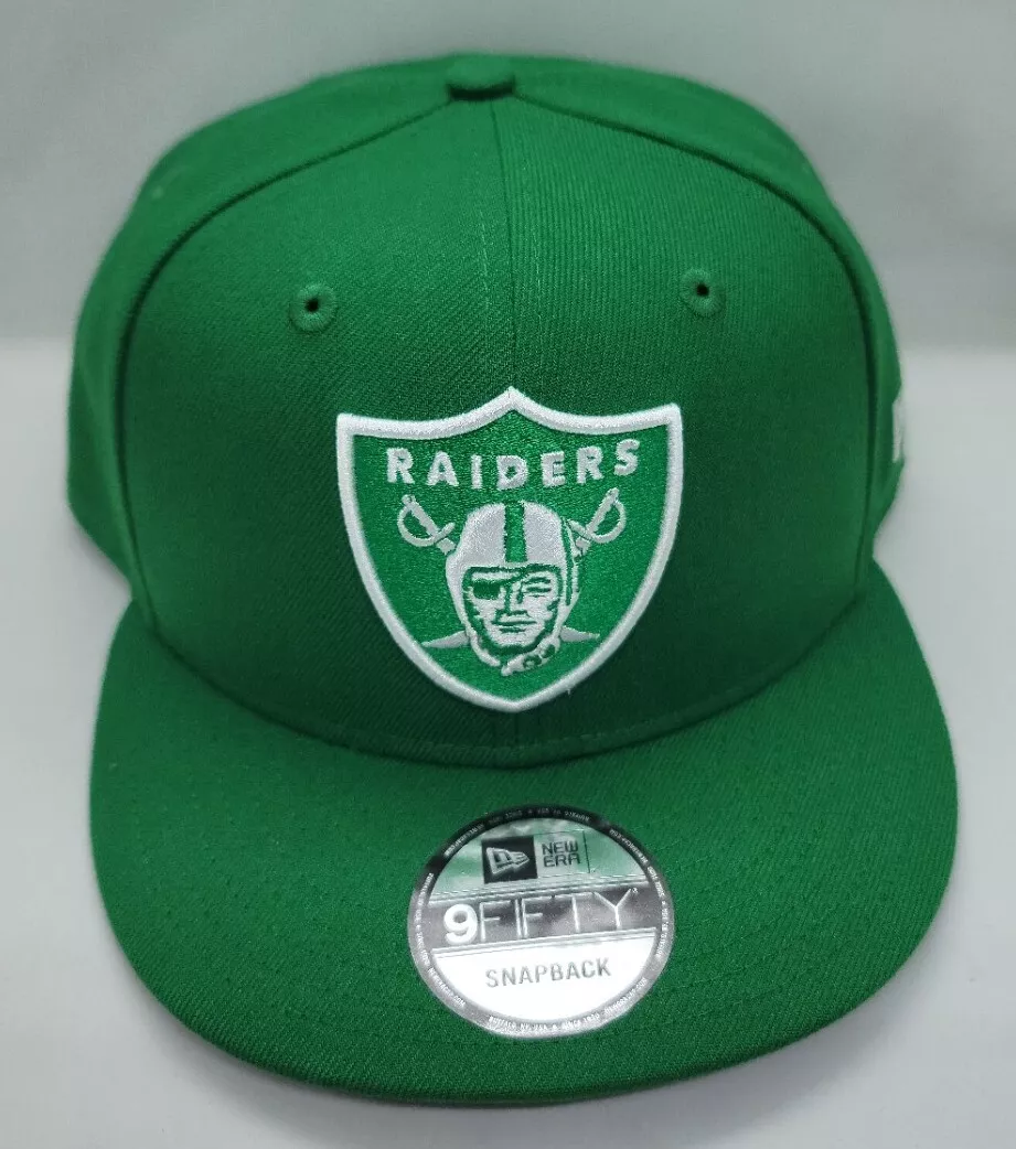 NEW ERA 9FIFTY SNAPBACK HAT. NFL. LAS VEGAS RAIDERS. KELLY GREEN