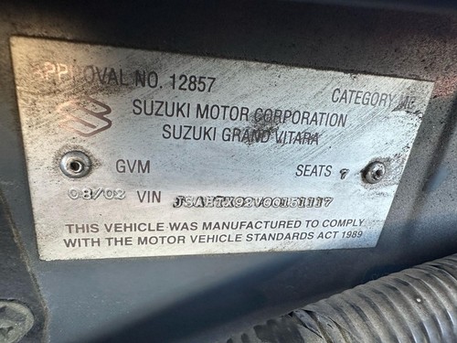 SUZUKI XL7 JA 08/2001-12/2005 CENTRE REAR SEAT BELT ONLY - Picture 11 of 12