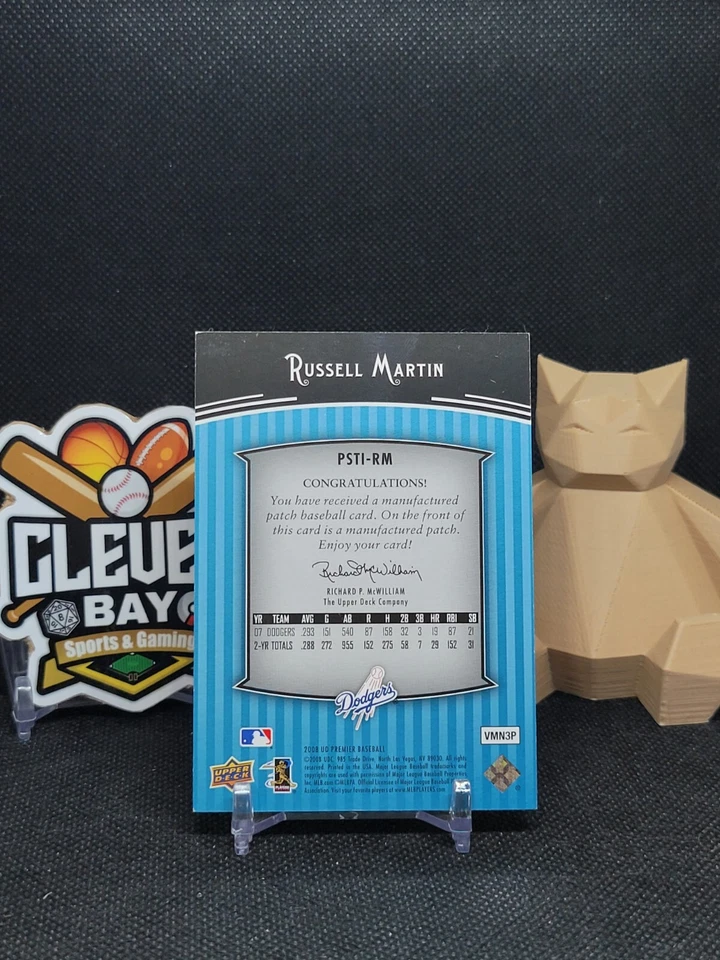 2008 ВЕРХНЯЯ ПАЛУБА PREMIER СТЕЖКИ #RM RUSSELL MARTIN /50 DODGERS (MG) - Изображение 2 из 2