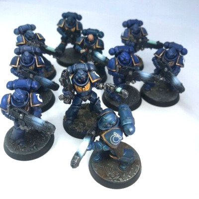 Space Marine Primaris Hellblasters Squad - bemalt - Warhammer 40K C4055